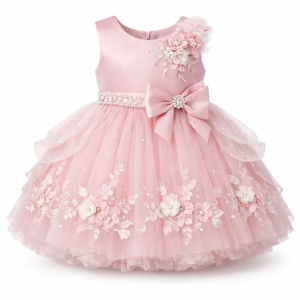 Pink Partywear Dress for 2 Year Old Girl | Birthday & Wedding Wear